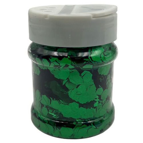 Paillettes Nid D'abeille 100g vert en pot plastique