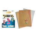 Set De 7 Feuilles Plastique Fou Pailleté A4