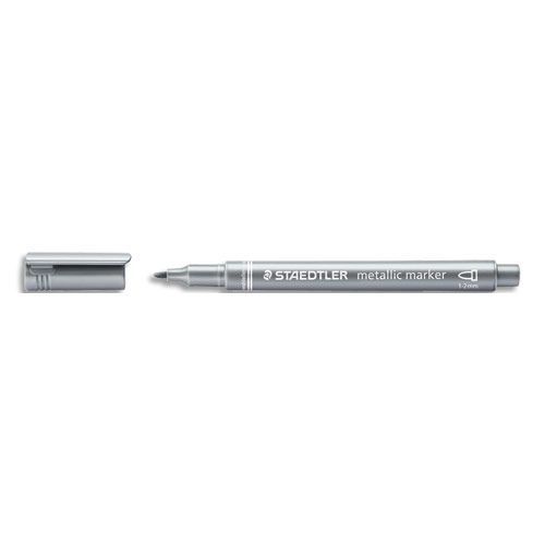 Feutre encre métallisée pointe ogive Staedtler - argent
