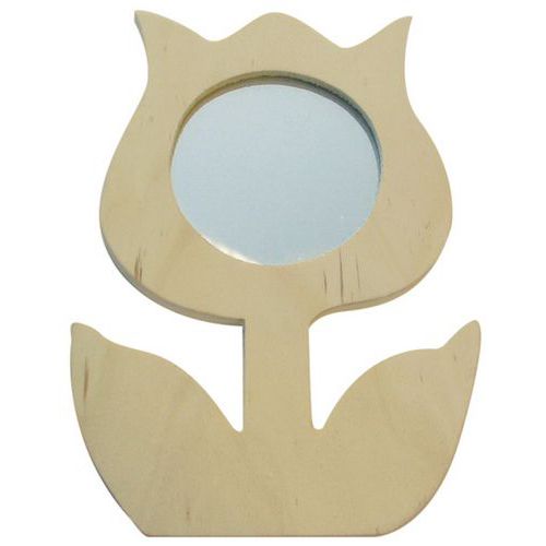 Miroir en bois 100x160mm - tulipe