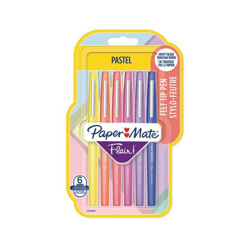 Feutres D'écriture Flair Pastel Blister X6