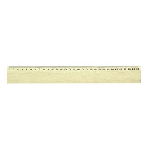 Règle 30 cm bois naturel brut