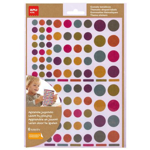 Gommettes kraft couleurs peps - Apli