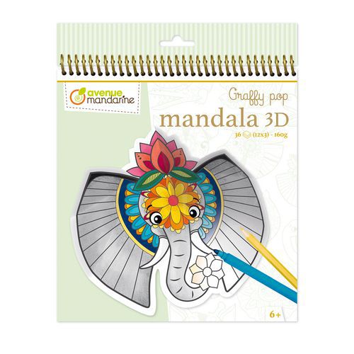Bloc 36 Mandalas 3d Animaux De La Savane
