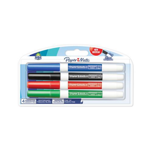 Lot de 4 Pochette 4 marqueurs pointe fine - Papermate