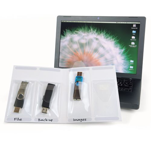 Pochette Adhésive Pour Clé Usb Avec Étui De Classement