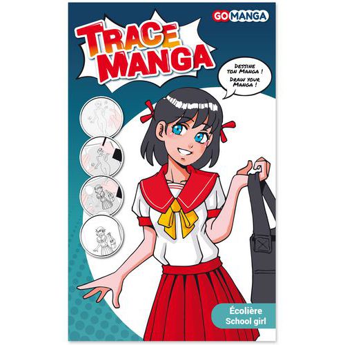 Trace-manga écolier 'Fille'- Graph it