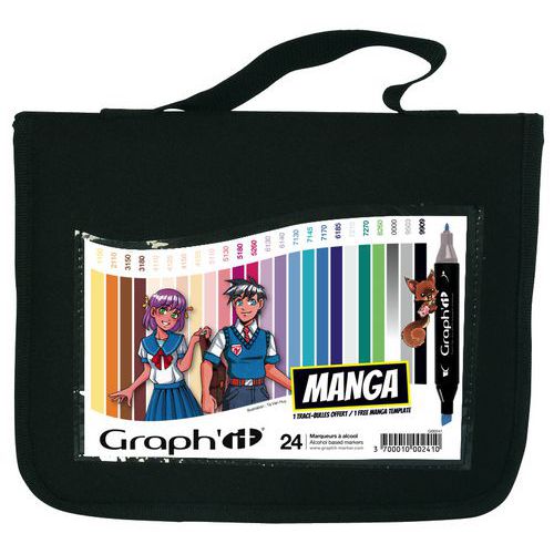Graph'it Trousse 24 Marqueurs À Alcool Double Pointe