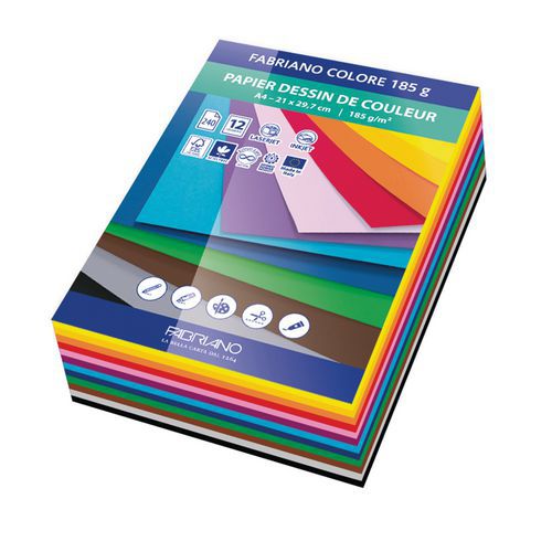 240 feuilles papier Dessin Couleur A4 Fabriano Colore 185g