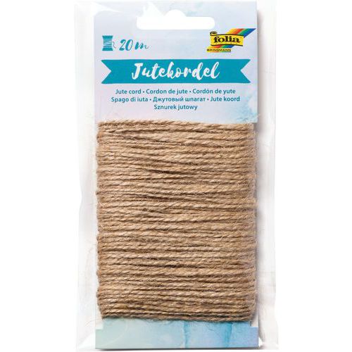 Cordon de jute 20 m diamètre 1,5mm - Folia