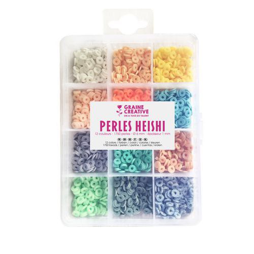 Perles Heishi 12 Couleurs Pastel