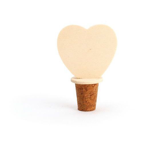 Bouchon Bois-liège À Décorer Coeur