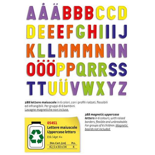 288 Lettres Majuscules Magnétiques