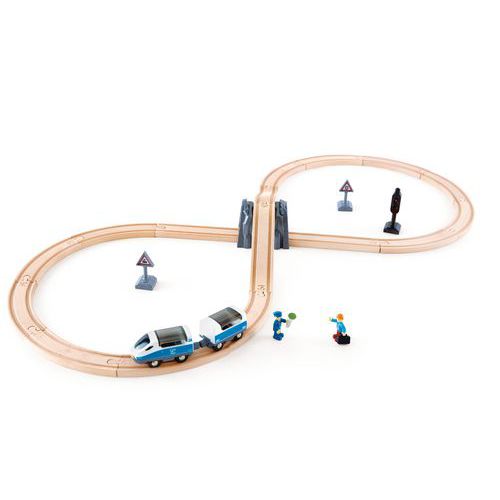 Circuit de train en huit bois - Hape