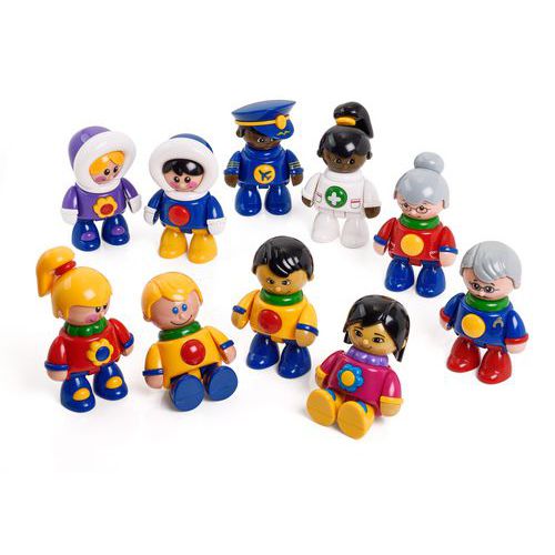 Lot de 10 personnages ethnies tolo