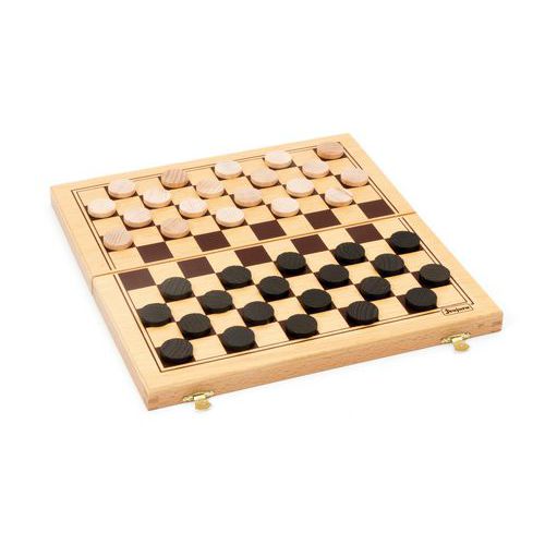 Coffret jeu de dames pliable - Jeujura