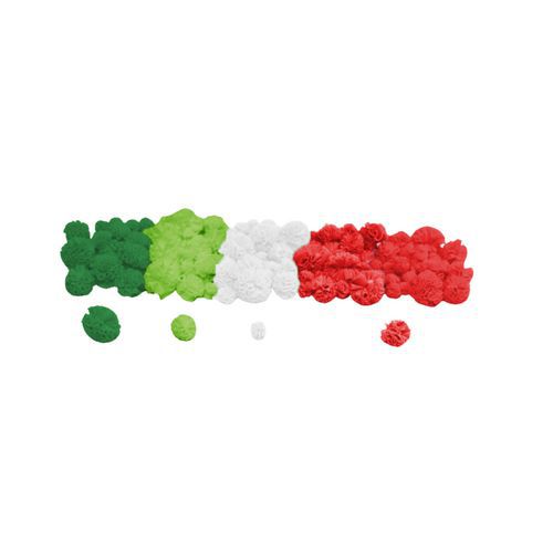 Lot de 100 pompons tulle 4 coloris - Loolipo