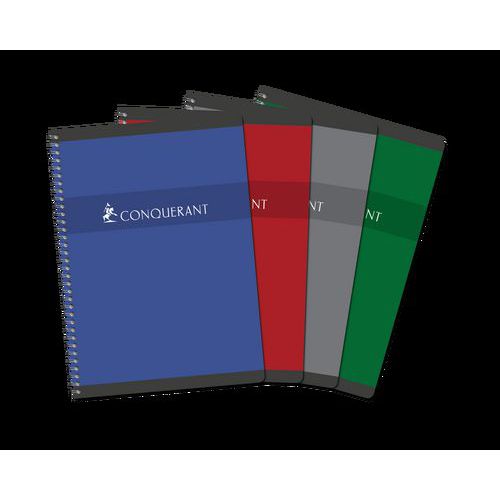 Cahier reliure hélicoïdale A4 180 pages seyes 70g NF 66 - Conquerant