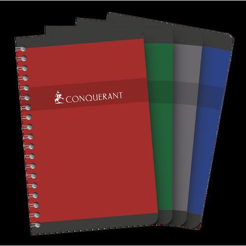 Carnet hélicoïdal 100 pages 11x17 cm 5x5 70g - Conquerant
