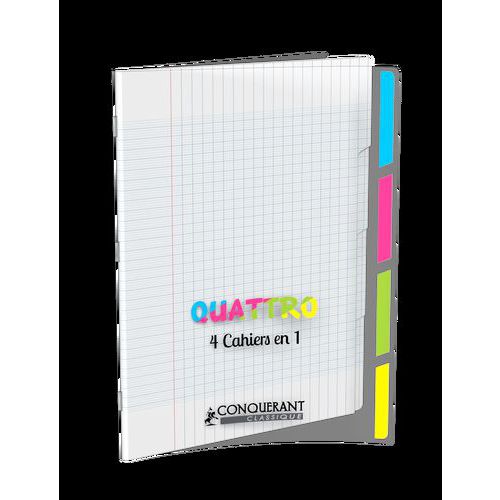 Cahier 4 En 1 Polypropylène 24x32cm Piqûre 140p Seyes 90g