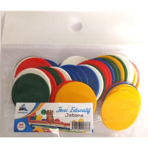 Sachet de 50 jetons plastique ø 30 mm