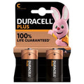 Pile alcaline LR14/C x2 DURACELL 100%PLUS
