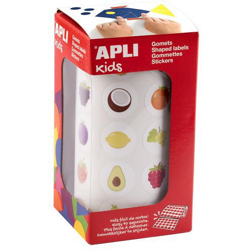 Rouleau 900 Gommettes 20mm Fruits