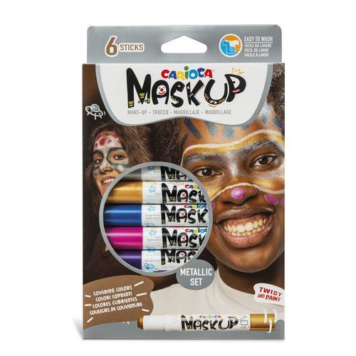 Etui 6 Sticks Peinture Visage Métallique Maskup