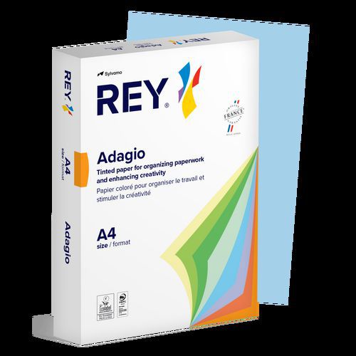 Ramette 500 feuilles Pastel 80g A4 - bleu