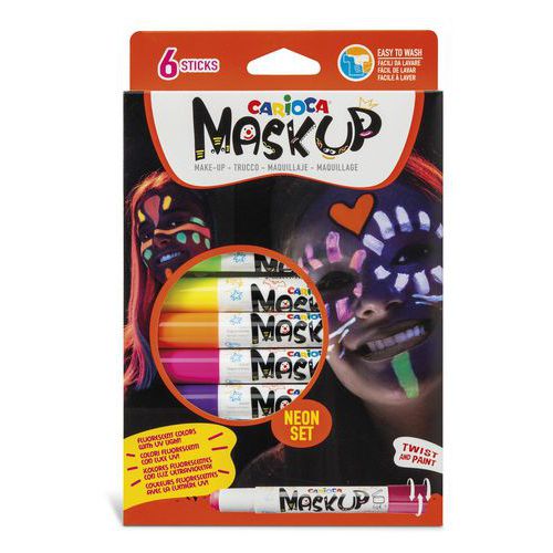 Etui 6 Sticks Peinture Visage Néon Maskup