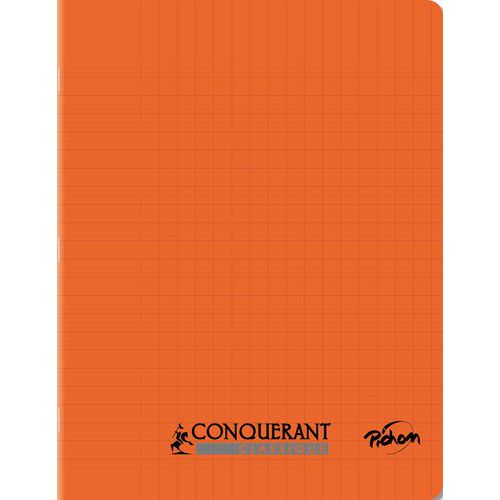 Cahier polypro 90g 96p seyes 17x22 - orange