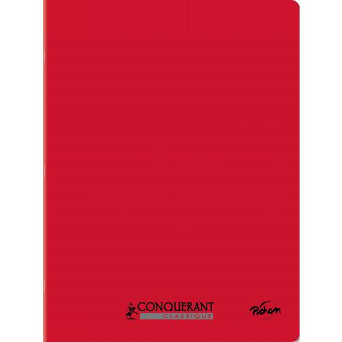 Cahier polypro 90g 96p seyes 24x32 - rouge