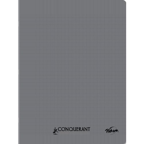 Cahier polypro 90g 96p seyes 24x32 - gris