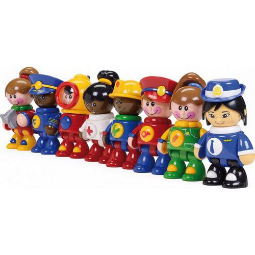 Lot de 8 personnages métiers - Tolo