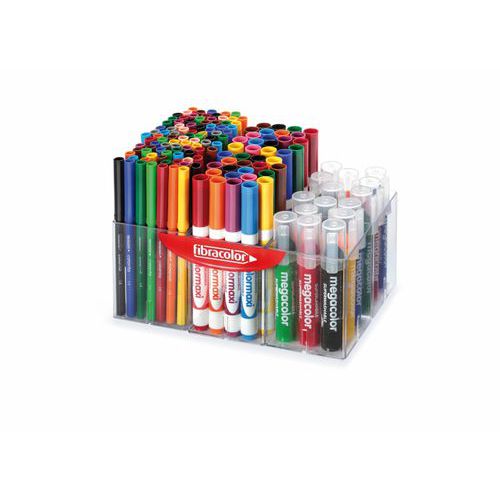 Bte 145 Feutres Dessin Ptes Col Ass Fibracolor