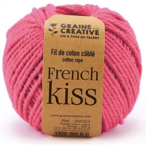 Pelote De 200 G Environ 80 M Ø 25 Mm - Vieux Rose