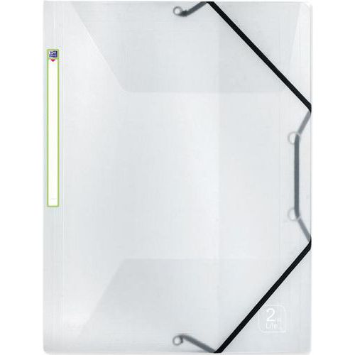 Chemise élastique 3 rabats A4 polypropylène translucide - Oxford