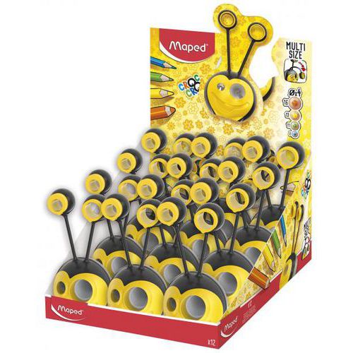 Taille-crayon universel 2 trous 2 adaptateurs croc croc - Maped