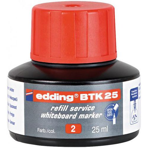 Flacon recharge encre pour Edding 28 - rouge
