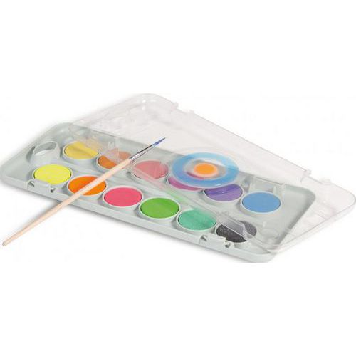 Boîte Plastique 12 Godets Ø 30mm Gouache