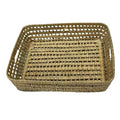 Corbeille rectangulaire en feuille de palmier tressées 40 x 30 x 8 cm