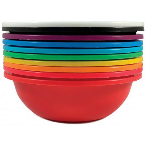 Set 10 Bols D'activités Ø15cm Prof 5cm Col Ass