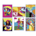 Lot de 6 cartes à sable autocollantes Arts