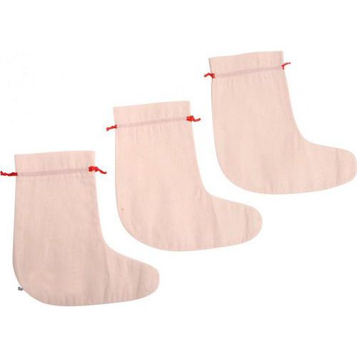 Chausson de noël en coton naturel