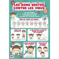Poster les bons gestes contre les virus 52 x 76 cm
