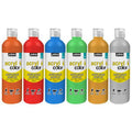 6 Flacons 500 Ml Peinture Pailletée Acryl'color