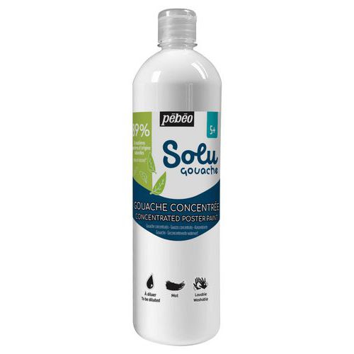 Flacon 1l Solugouache Pebeo - Blanc Permanent