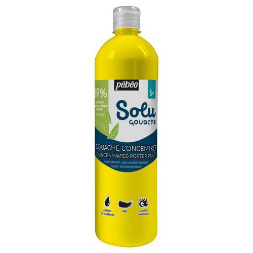 Flacon 1l Solugouache Pebeo - Jaune Primaire