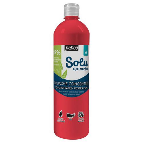 Flacon 1l Solugouache Pebeo - Rouge Primaire