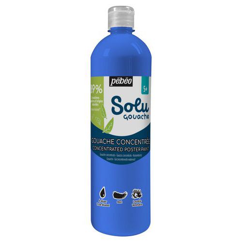 Flacon 1l Solugouache Pebeo - Bleu Primaire